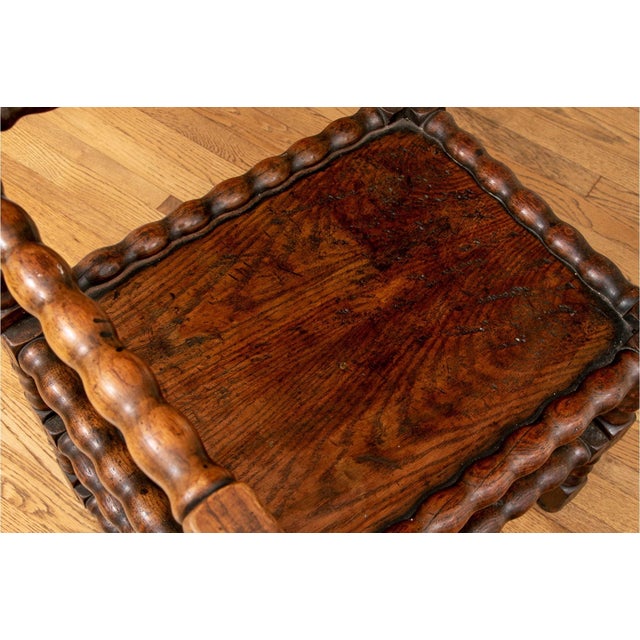 Wood Antique Bobbin Turned Oak Armchair For Sale - Image 7 of 8