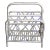 1960s White Bent Bamboo Magazine Rack For Sale