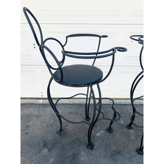 Iron Loop Throne Barstools For Sale In Los Angeles - Image 6 of 12