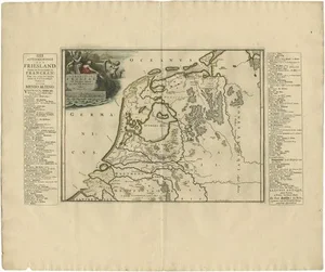 Antique Map of Franks Friesland, 1718