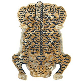 Modern Wool Tibetan Tiger Rug 3' X 5' For Sale