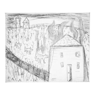 1970s Riva Leviten White House Etching For Sale