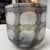 Contemporary Smoke Gray + White Geometric Art Glass Bowl Vase For Sale - Image 10 of 12