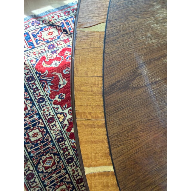 Vintage Banded Mahogany Double-Pedestal Dining Table (Seats 10-12) With 2 Documented 1971 Hickory Mfg. Co. Chairs & 2 Queen Anne-Style Armchairs For Sale - Image 12 of 13
