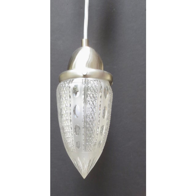 Traditional Antique Cut Crystal Pendant Light Circa 1910 For Sale - Image 3 of 5