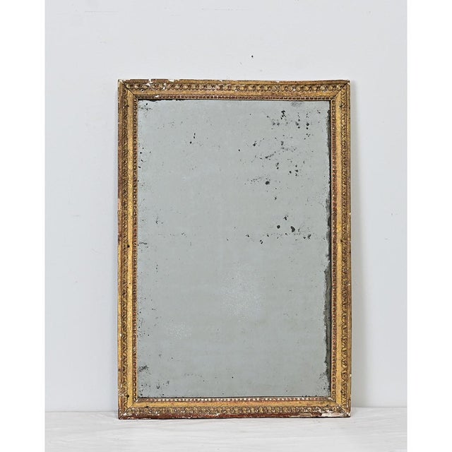 French French 18th Century Petite Gilt Mirror with Original Glass For Sale - Image 3 of 10