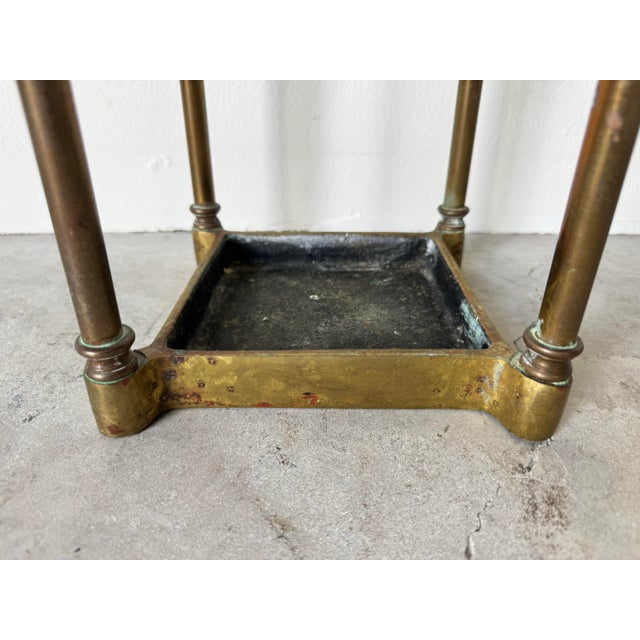 1960's Vintage Solid Brass Umbrella Stand/ Sold For Sale In Miami - Image 6 of 11
