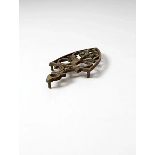 Vintage Brass Trivet For Sale - Image 6 of 7