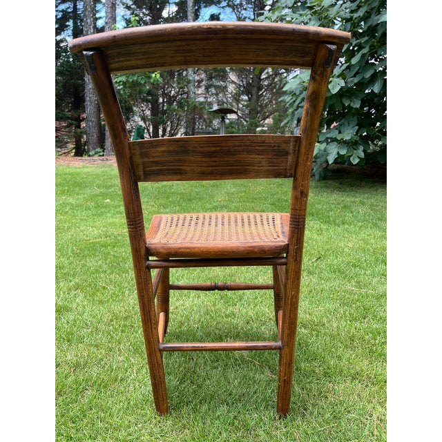 Vintage Caned Seat Chairs, Set of 4 For Sale - Image 10 of 11