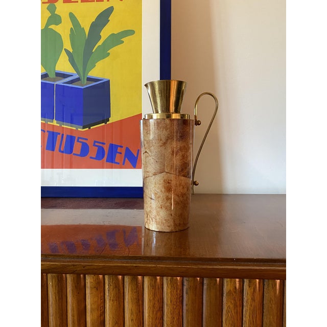 Mid-century parchment Barware thermos Aldo Tura, Macabo Italy early 1950s Parchement, brass h 27 cm diam. 15 × 10 cm...