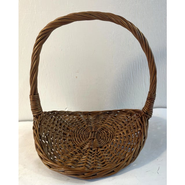 Vintage Flower Basket For Sale - Image 4 of 8