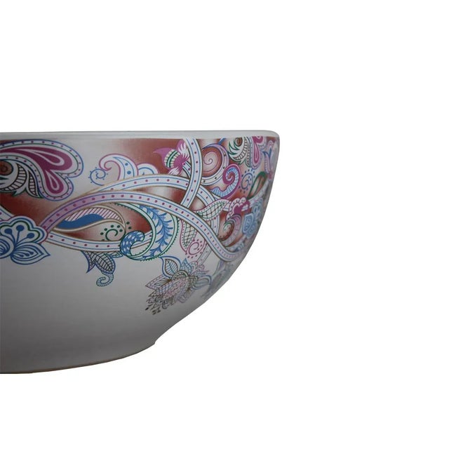 Modern White Motif Sink Bowl Material Porcelain Size L16.11" X W16.11" X H6.2"