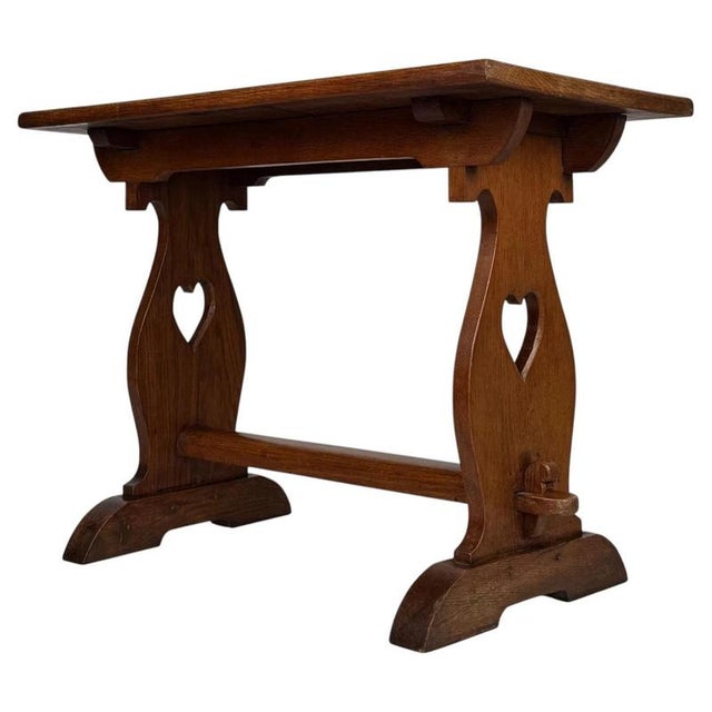 Antique Early 20th Century English Arts & Crafts Golden Oak Coffee Table For Sale - Image 11 of 11
