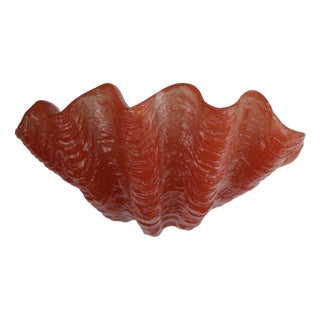 Vintage Sculptural Resin Shell Wall Sconce, 1970s For Sale