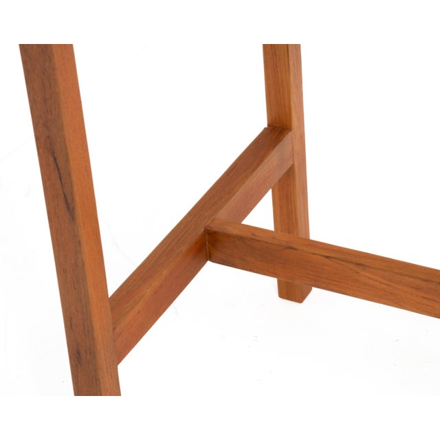 Mid Century Solid Teak Sofa Hall Console Table Thailand Scandinavian 1970s For Sale - Image 12 of 15