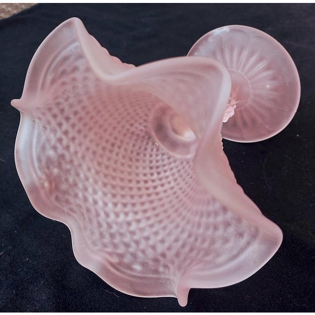 Antique Vase in Glass Compote with Diamond Point from Ivima, 1970 For Sale - Image 15 of 17