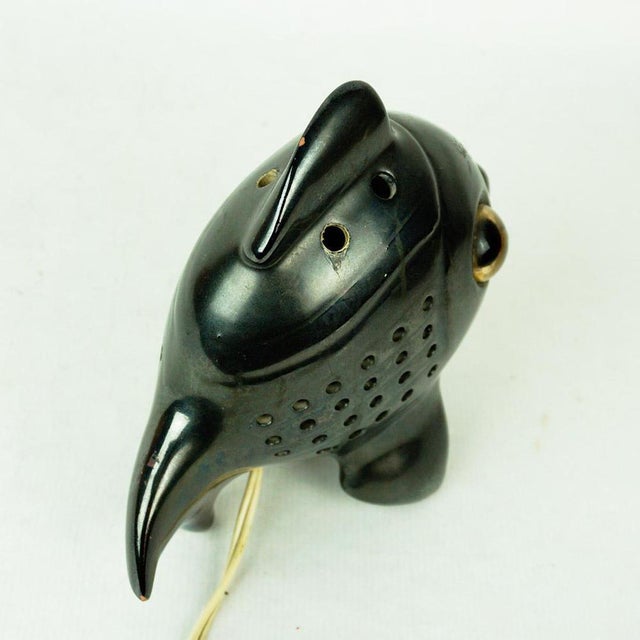 Mid-Century Austrian Black Ceramic Fish from Anzengruber Keramik, 1950s For Sale - Image 6 of 9