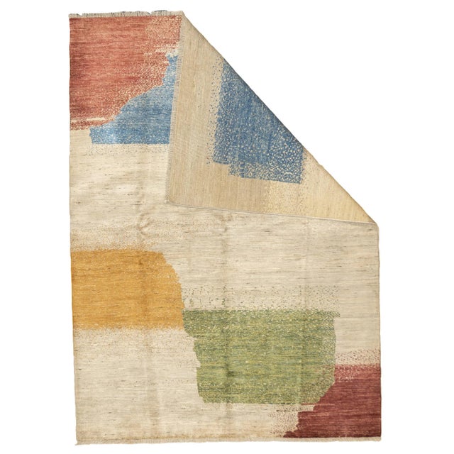 Fine Persian Gabbeh Wool Rug 5'8" x 7'10''. Wool pile rugs, usually scatter formats, woven by the Qashghai tribes of SW...