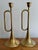 Brass Trumpet Candlestick Holder Pair For Sale - Image 4 of 7