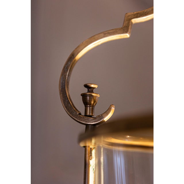 Brass 20th Century French Brass and Glass Lantern For Sale - Image 8 of 10
