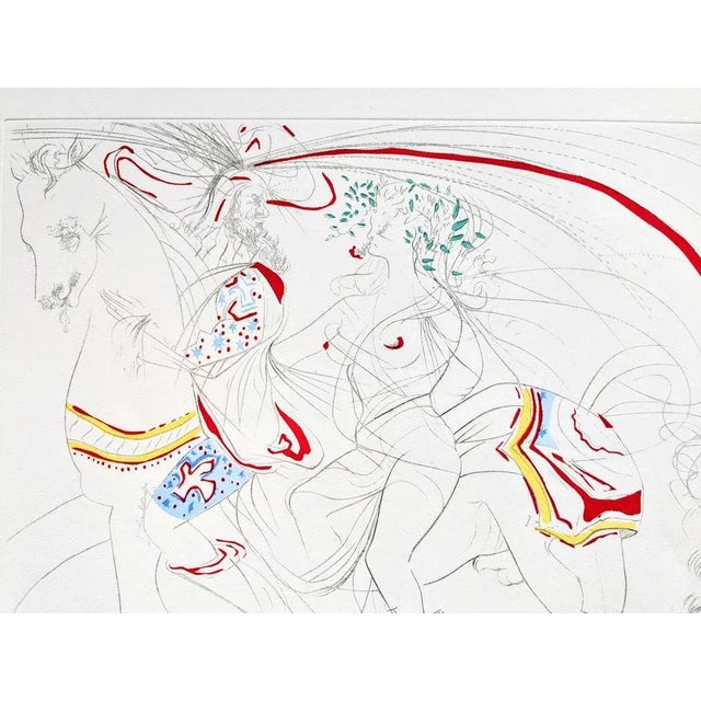 Salvador Dali, Diane de Poitiers, 1974, Hand-Signed Aquatint Etching For Sale - Image 4 of 5