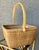 Farmhouse Nantucket-Style Late 20th-Century Sewing Basket With Pocketed Interior Drawstring Liner For Sale - Image 3 of 12