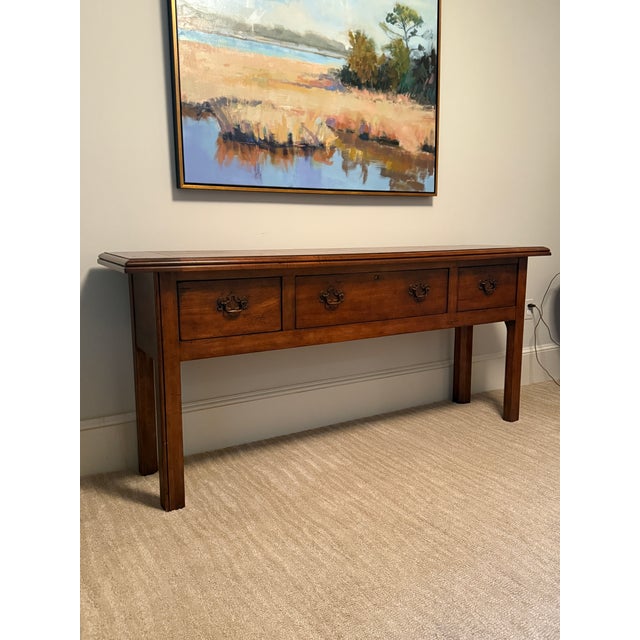 Brown Century Three Drawer Huntboard For Sale - Image 8 of 9