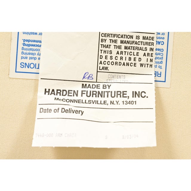 Harden Furniture English Country Plaid Upholstered Lounge Chair With Ottoman For Sale - Image 14 of 15