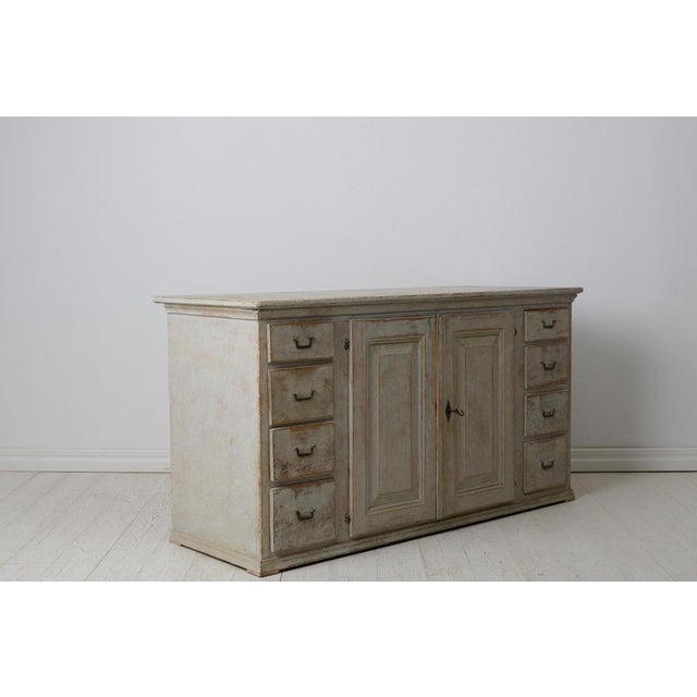 Wood Swedish Country Sideboard with Drawers and Doors For Sale - Image 7 of 14