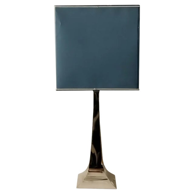Chrome Table Lamp attributed to Tonello & Grillo for High Society, Italy, 1970s For Sale