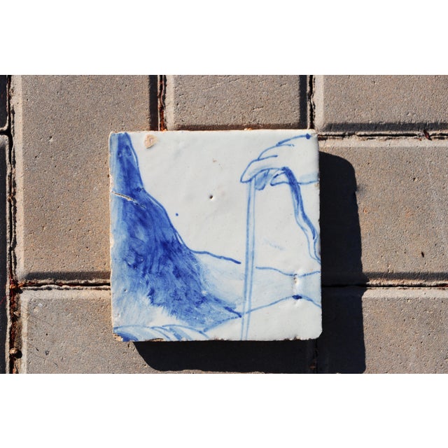 Circa: 18th Century. Country: Portugal. Material: Earthenware, Tin-glazed pottery. Note: This tile was once part of a...