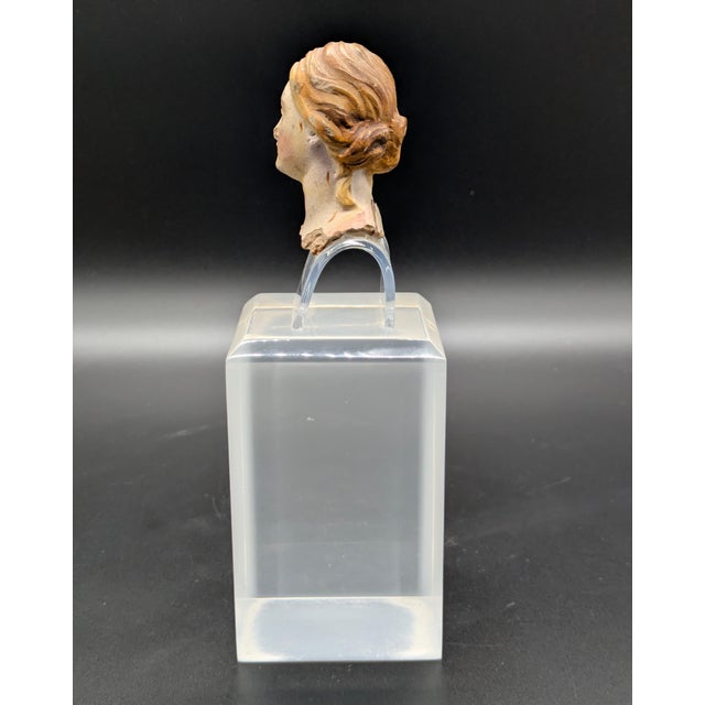 Late 18th Century Late 18th Century Neapolitan Glass-Eyed Santon Head For Sale - Image 5 of 10