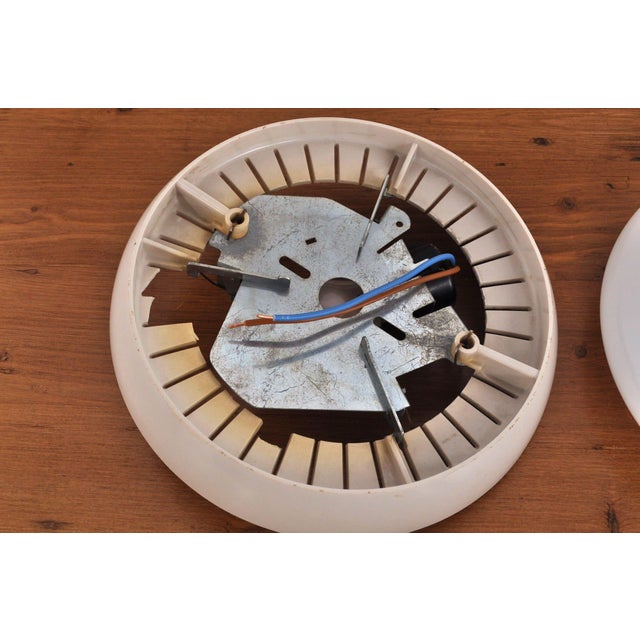 White Bakelite Opaline Ceiling Lamp by Bo-Niko, 1960s For Sale - Image 9 of 11