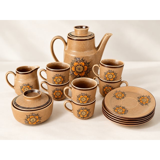Ceramic Mid-Century Ceramic Coffee Service, 1960s, Set of 16 For Sale - Image 7 of 7