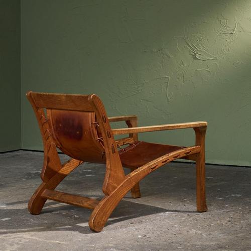 Lace Lounge Chair in Ash and Cognac Leather by Stefan During, Netherlands, 1985 For Sale - Image 4 of 12