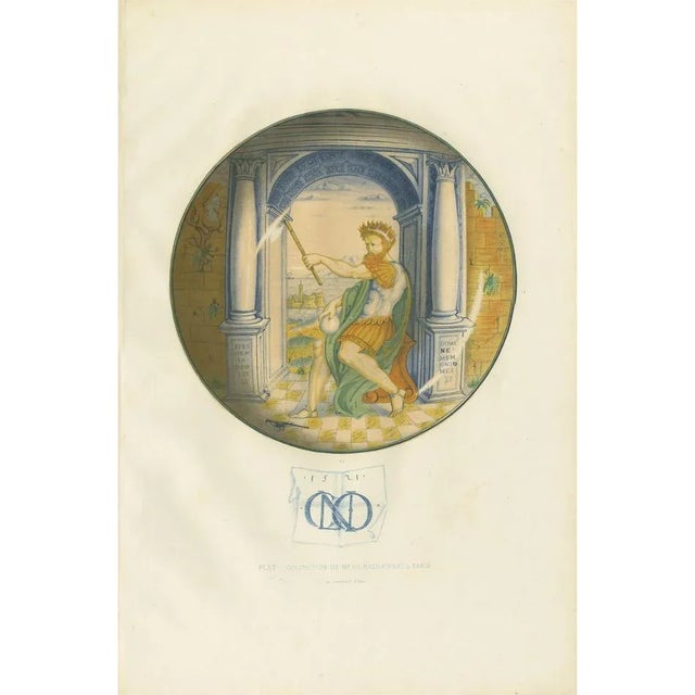 Mid 19th Century Delange, Illustration of a Plate Depicting Mr. De Basilewski in Paris, 1869, Print For Sale - Image 5 of 5