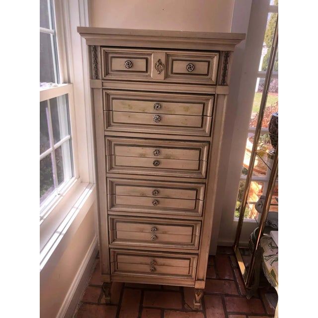 Mid-Century Modern Hollywood Regency Upright Jewelry Dresser For Sale - Image 3 of 12