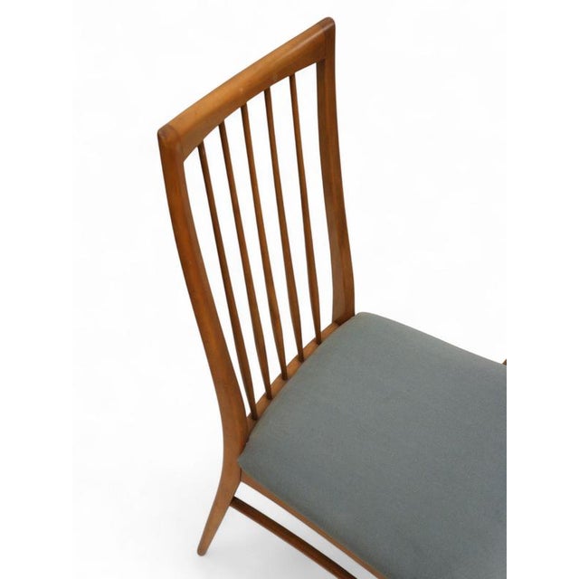 Chairs with Turquoise Upholstery, 1960s, Set of 6 For Sale - Image 3 of 10