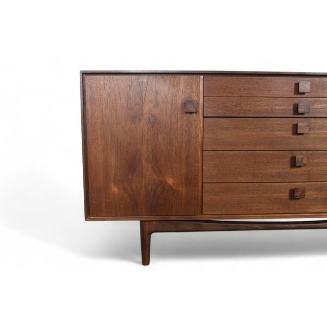 Small Ib Kofod Larsen "Danish Range" Credenza in Teak + Afromosia For Sale In San Francisco - Image 6 of 9