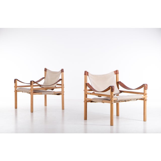 Set of Model Sirocco Easy Chairs attributed to Arne Norell, 1970s For Sale - Image 3 of 18