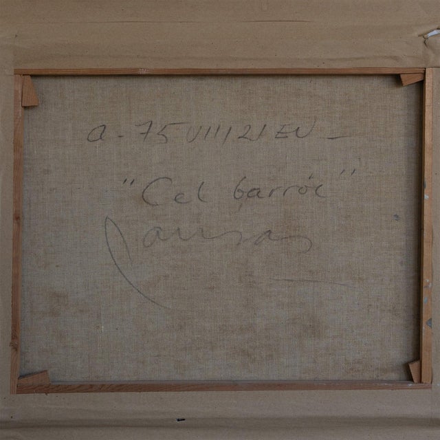 1970s Jordi Pausas Mestres, Rugged Hillside Under a Dynamic Sky, Oil Painting For Sale - Image 5 of 8