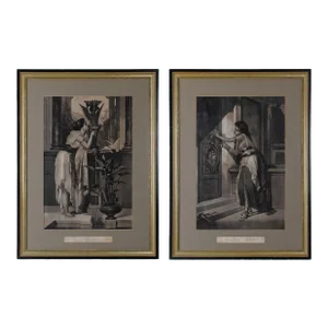 A Pair of Cottin Neoclassical Engravings After Brochart, C.1874