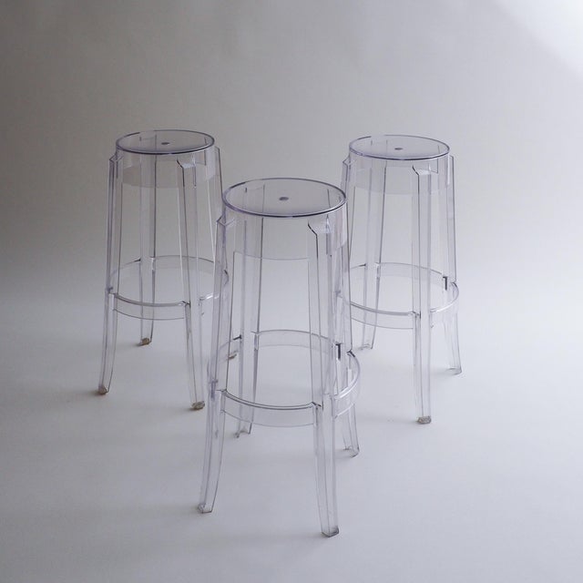 Kartell Large Stools by Philippe Starck for Kartell, 1990s, Set of 6 For Sale - Image 4 of 6