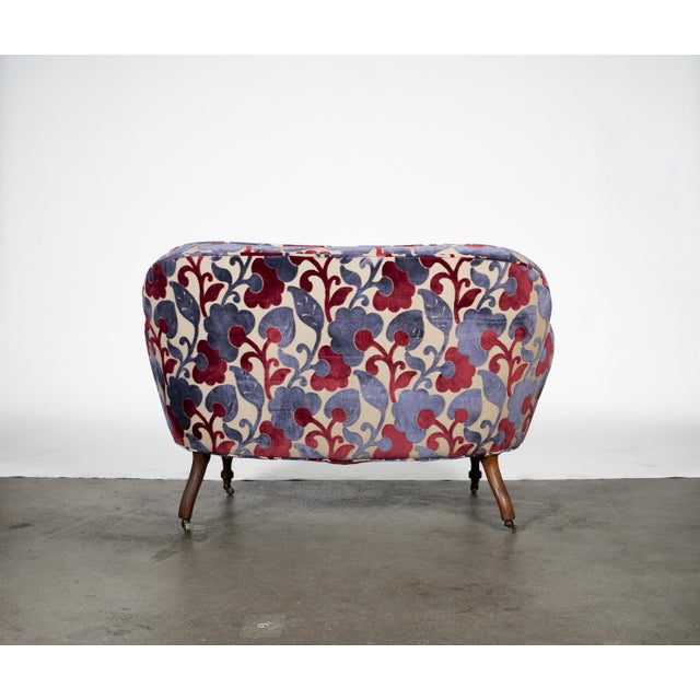 Vintage Upholstered Settee For Sale - Image 9 of 15