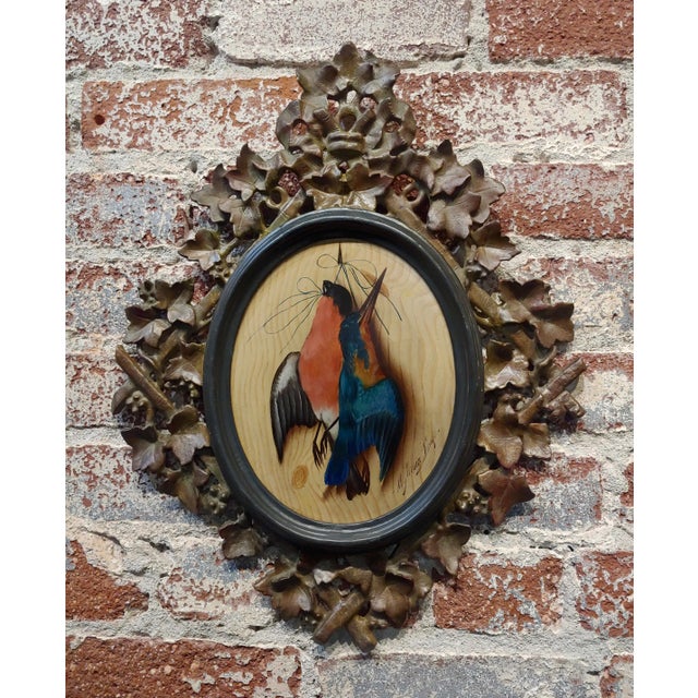 Michelangelo Meucci -19th Century Still Life of Song Birds -Oil Painting For Sale - Image 9 of 9