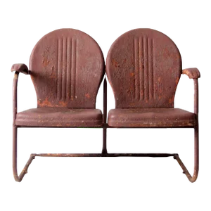 Mid Century Double Seat Motel Chair Bench