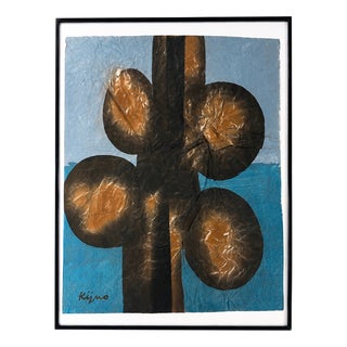 Kijno, Embossed Paper Artwork, 1980s, Paper For Sale