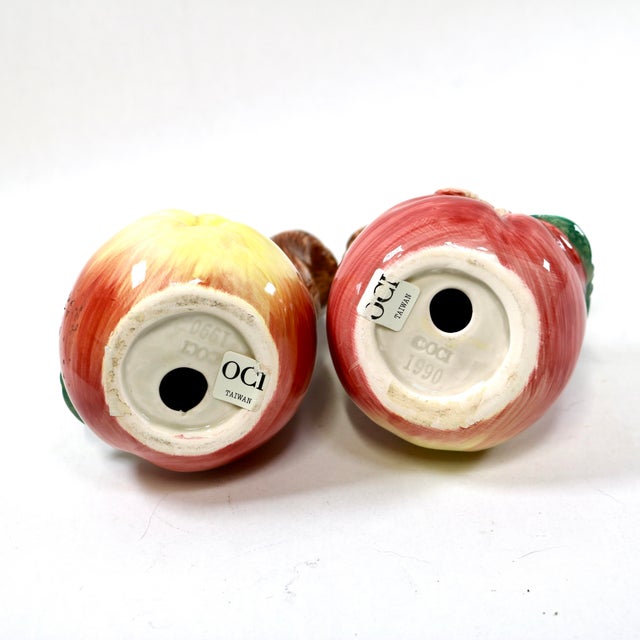 1990s 1990 Fitz and Floyd Ceramic Squirrel Candle Holders For Sale - Image 5 of 9
