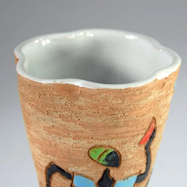 1960s Mid-Century Italian Ceramic Vase from Fratelli Fanciullacci For Sale - Image 5 of 11