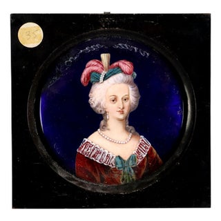 Portrait of a Noblewoman, Limoges Enamels, Framed For Sale